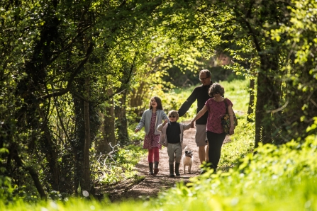 Family walking at Mincinglake Valley Park