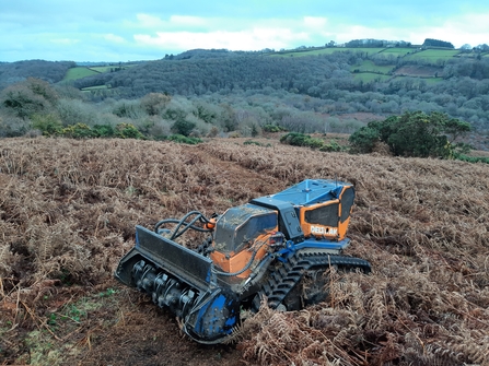 Robo-flail at work on Devon Wildlife Trust’s Dart Valley nature reserve