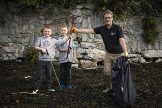 Litter picking in Plymouth 