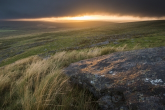 Stormy clouds over Dartmoor