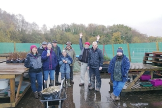 Volunteers at Meeth Quarry nature reserve