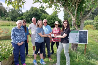 Friends of Downhorn Park receiving their Wildlife Garden Award