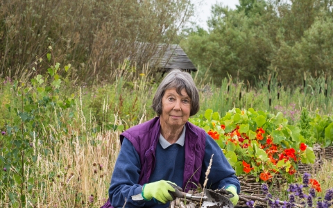 Carol gardening as a volunteer