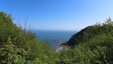 View of the ocean and cliffs of North Devon