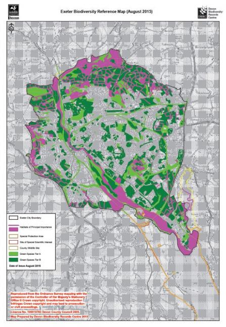 Exeter biodiversity map 