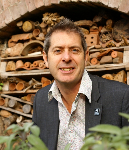 Professor Iain Stewart in DWT's Cricklepit Mill garden