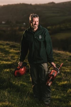 Nature reserves assistant Andrew Warren is ready for work