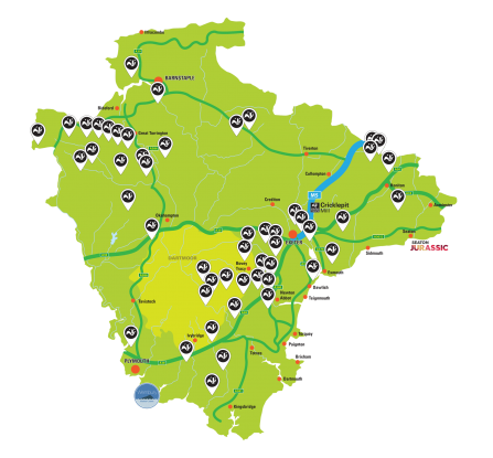 Devon Wildlife Trust nature reserves map