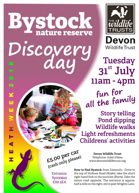 Bystock nature reserve discovery day poster 2018