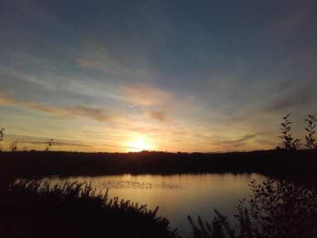 Sunset over Meeth Quarry