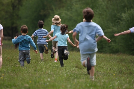 Children running