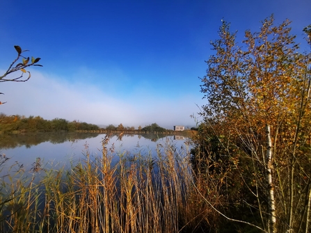 The lake at Meeth Quarry