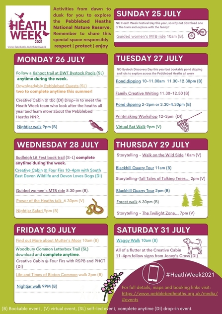 Heath Week Events Calendar